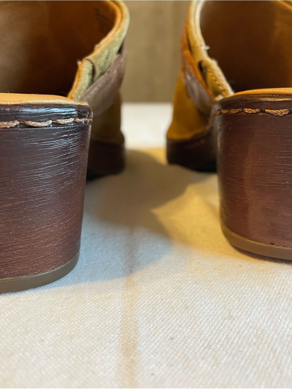 Born Brown Suede Slip-On Mules with Brown Braided Strap Size 7 - Picture 5 of 6